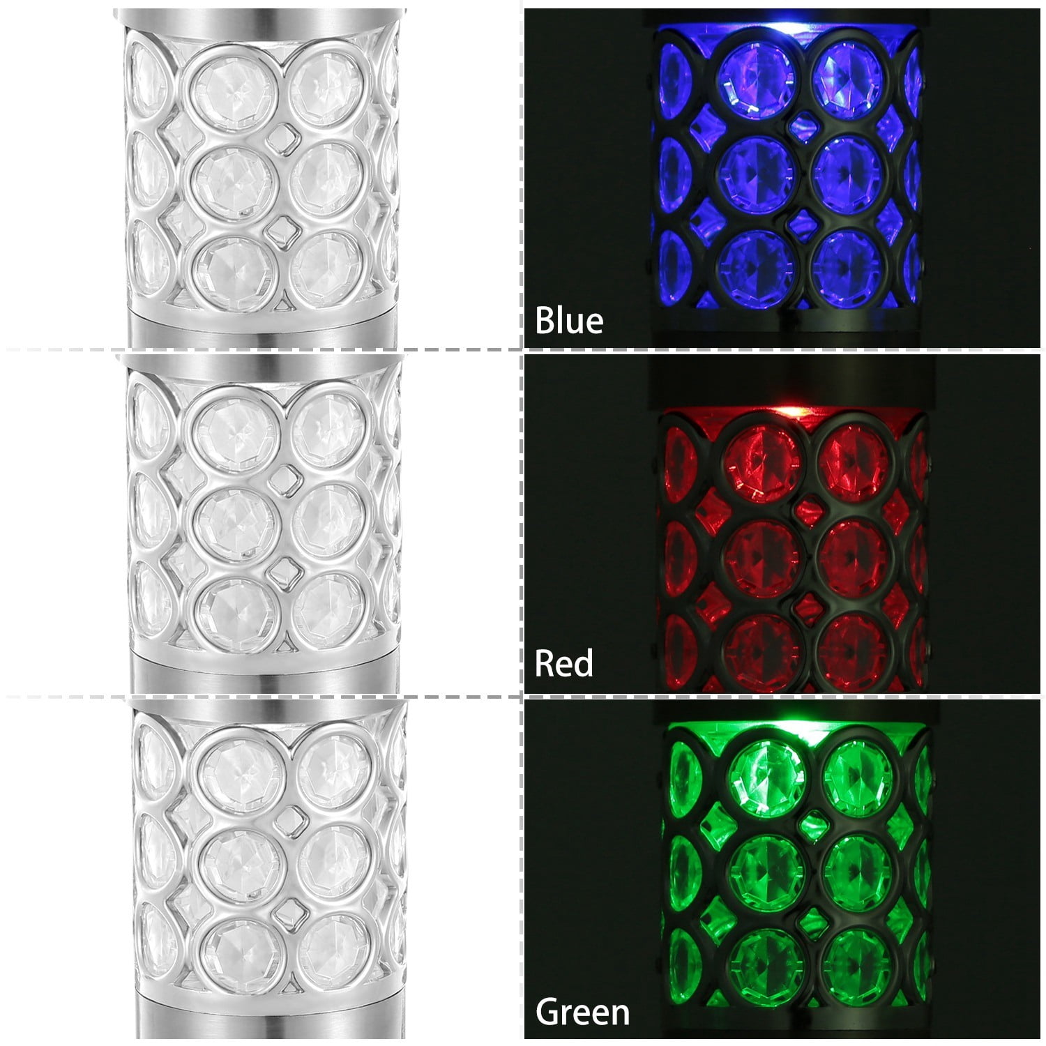 6 Pack Outdoor Solar Light IP44 Waterproof RGB Garden Lamp Landscape Lawn Décor Light