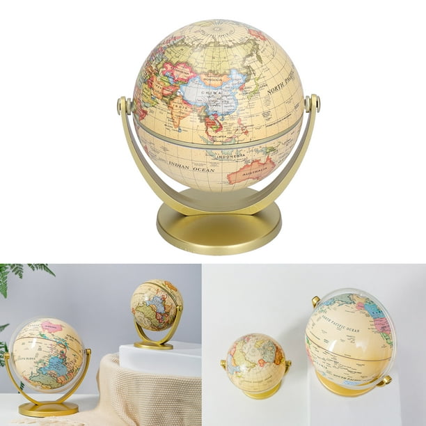 Mini globe terrestre rotatif avec carte du monde pour le bureau, la maison,  l'école