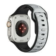 thumbnail image 4 of Sport Bands Compatible with Apple Watch Bands  38/40/41/42mm(Series 10), Soft Silicone Waterproof Adjustable Strap for Apple Watch Series 10 9 8 7 6 5 4 3 2 1 SE,Lightgrayblack, 4 of 8