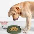 thumbnail image 5 of DogBuddy Dog Food Mat - Waterproof Dog Bowl Mat, Silicone Dog Mat for Food and Water, Pet Food Mat with Edges, Nonslip Dog Feeding Mat, Dog Food Mats for Floors (Large, Khaki Green), 5 of 7
