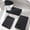 Rustic Lattice black, variant on CHAKME 4pcs Bathroom Rugs Set with U-Shaped Mat, Non Slip, Quick Drying, Ultra Soft and Water Absorbent Bath Rug Mat Carpet Machine Washable 20"x32"+17"x24"+U 20"x24"+15"x18" GRAY