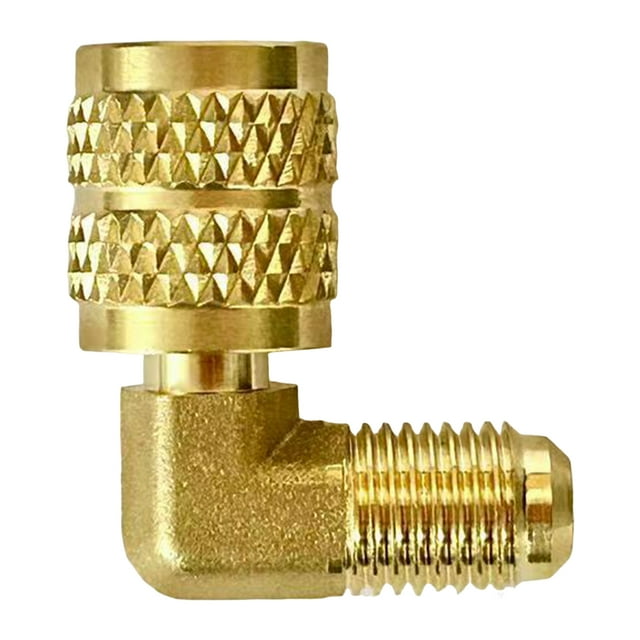 Adaptateur en Laiton pour Réfrigérateur Résistant à la Rouille et à la Corrosion R32/R454B Raccord Fileté Inversé pour Climatiseur