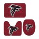 thumbnail image 4 of Juego de alfombras de baño de 3 piezas del equipo Atlanta Alfombra antideslizante para baño de 24 x 16 pulgadas, 4 of 7