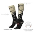 thumbnail image 4 of Fotbe Vintage Winged Rose Skull Calcetas Divertidas Estampadas para Hombre y Mujer, Calcetas de Algodón hasta la Rodilla para Caminar, Correr, Enfermería y Embarazo, 4 of 6