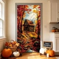 thumbnail image 4 of Fall Thanksgiving Halloween Door Curtain, 70.9 x 35.4 inches Polyester Door Cover for Party Garden Wall Decor Festive Backdrop, 4 of 6