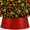 Rustic Red, variant on Gold Metal Christmas Tree Collar, Decorative Christmas Tree Skirt Alternative for Base Cover, Durable, Holiday Tree Base Decoration, Fits Most Trees, Modern Christmas Décor, Gold