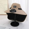 thumbnail image 4 of GEWSEY Wide Brim Solar Fan Outdoor Fishing Hat USB & Solar Powered Fan Hat Sombrero para el Sol Hombre Fan Hat Solar Powered UPF 50+ (Khaki, One Size), 4 of 4