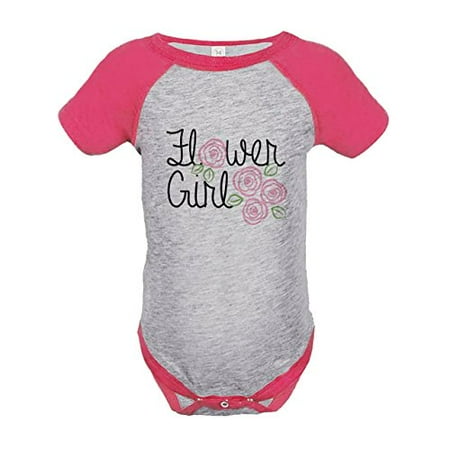 

7 ate 9 Apparel Toddler Girl s Flower Girl Wedding Pink Raglan