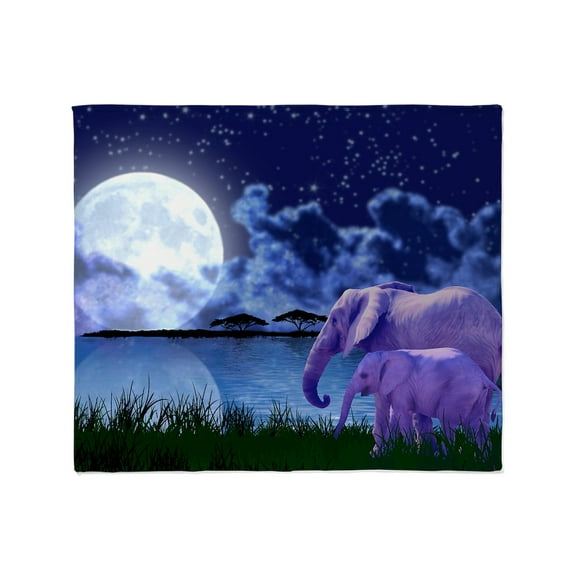 CafePress - Contemplative Elephants Throw Blanket - Soft Fleece Throw Blanket, 50"x60" for All Ages