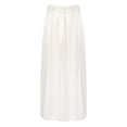 thumbnail image 4 of RUNQHUI Jupon Long en Satin pour Femme Demi-Jupon Jupe sous Robe Jupons Rallonge Demi-Jupons 90cm Blanc 3TG, 4 of 7