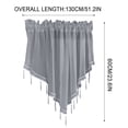 thumbnail image 5 of Beaded Triangle Sheer Valance Curtains for Windows, Scalloped Sheer Curtain Panels with Crystal Beads - Rod Pocket Farmhouse Window Treatment for Kitchen Bedroom, 5 of 5
