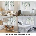 thumbnail image 4 of Green Floral Kitchen Window Curtains 27.5 x 39 Inch Small Short Mini Cafe Rod Pocket Sage White Eucalyptus Botanical Leaf Living Bedroom Room Home Treatment Set of 2 Curtain Panels Drapes Tiers, 4 of 6