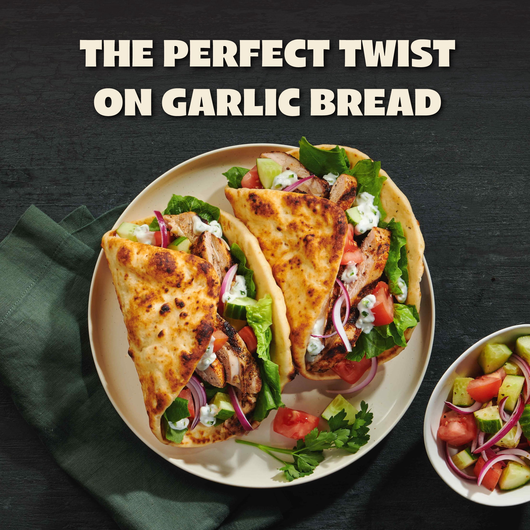 Stonefire® Roasted Garlic Naan Bread,  Regular, Shelf-Stable, Ready-to-Heat Flatbread, 8.8 oz, 2 Count