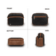 thumbnail image 2 of Bolsa Bandolera Crossbody Mariconera Moda Mujer Belug, Negro/Café, 2 of 5