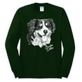 thumbnail image 2 of Border Collie Dog Lover Pet Owner Animal Lover Mens Long Sleeve Shirt, Forest Green, Large, 2 of 4