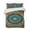 Green Orange, variant on Quilts Twin Size, Teal Orange Soft Comforter Bedding Set for Bed, Ethnic Geometric Art Modern Abstract Lightweight Quilted Bedspread with Pillow Cover(2 Pieces) for All Season, 68x86 Inch
