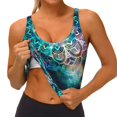 thumbnail image 4 of Lsque Watercolor Mandala Printed Women'S Sports Bra, Compression, Moisture Wicking, High-Impact Sports Bra For Women,Supportive sports bra-XX-Large, 4 of 9