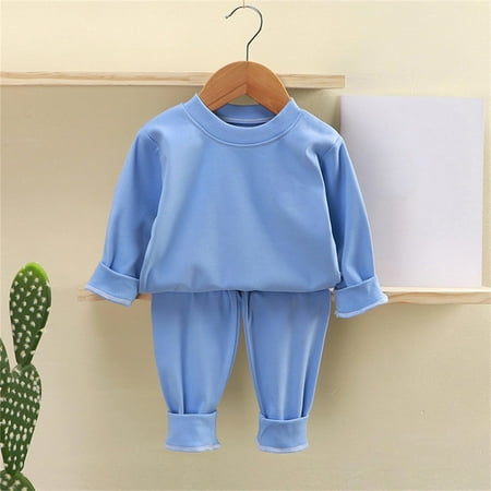 

CHUOU Autumn And Winter Sets Baby Pajamas Girls Boys Home Wear Autumn Long Sleeve Base Shirt And Pants