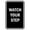 Black, variant on Portrait Round Watch Your Step Sign (Walnut) - Medium 5" x 7"