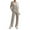 Beige, variant on yunLCZ Nightgowns for Women Women's 2024 Fashion Casual Straight Leg Pants Loose V Neck Knit Set Nightdress for women