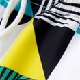 thumbnail image 5 of UVEASISHA Hawaiian Shorts for Men Geometric Palm Tree Printed Swim Trunks Elastic Waistband Bathing Suit Board Shorts Breathable Swimwear White S, 5 of 9
