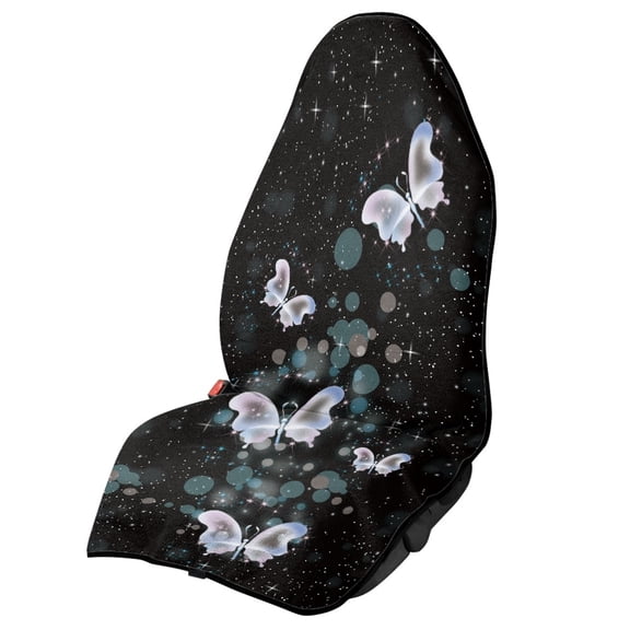 POLERO Starlight Butterfly Bucket Seat Protector, Waterproof Warp Kitted Terry Cloth Car Seat Cover, Washable, Non Slip for Van Truck Front Seat, Fit for Cars SUVs