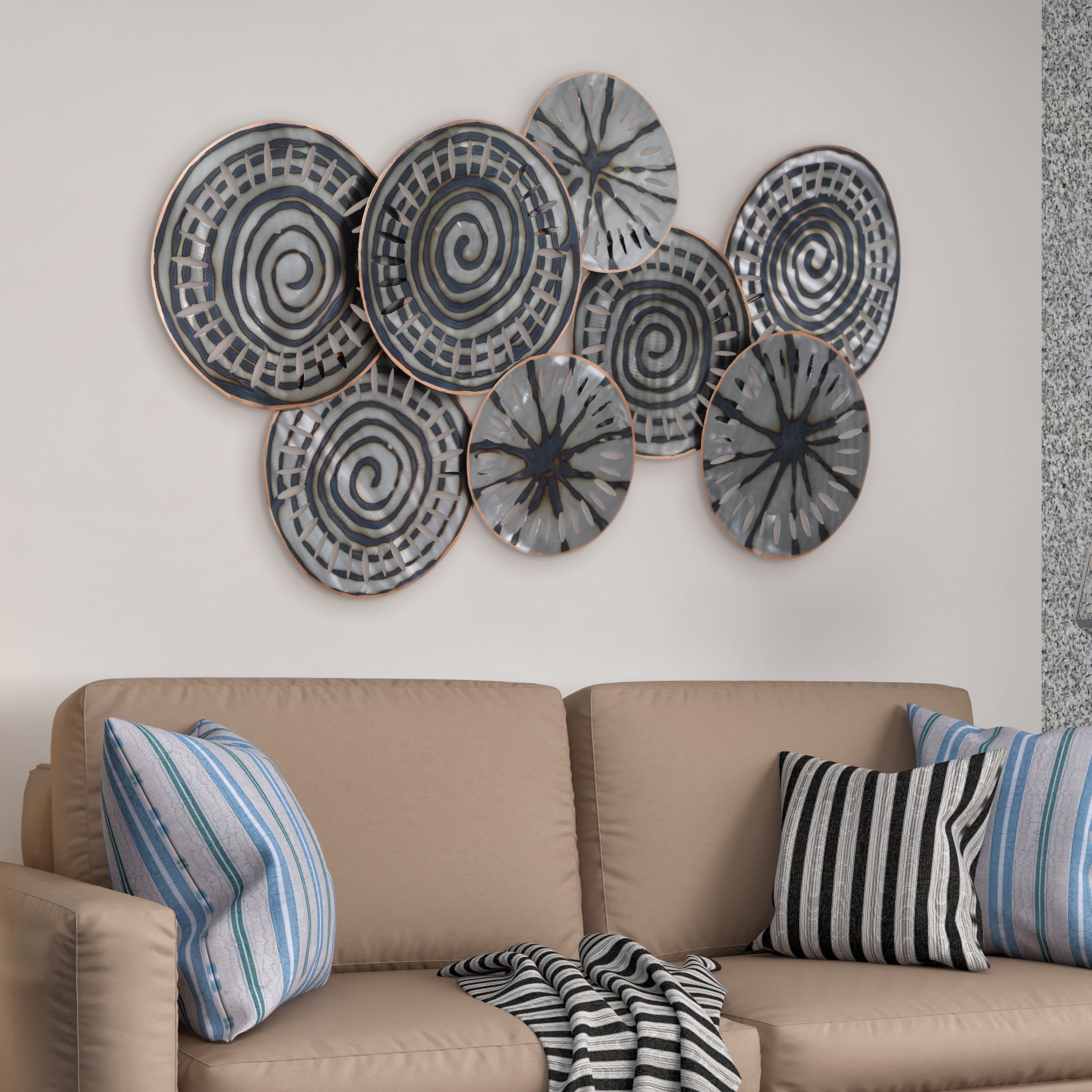 Empire Art Direct ADM-6096-2550-R Nautica Hand Painted Etched Metal Wall Sculpture