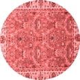 thumbnail image 1 of Ahgly Company Machine Washable Indoor Round Oriental Red Traditional Area Rugs, 8' Round, 1 of 4