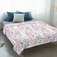 thumbnail image 4 of Pink Grey Botanical Blanket Soft Cozy Warm Twin Blanket for Bed, Plush Fuzzy Flannel Fleece Blankets for Sofa, Spring Floral Summer Farmhouse Throw Blankets for Couch, Gifts for Men, 60"x80", 4 of 9