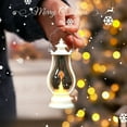 thumbnail image 6 of Tyidzon Christmas Small Lantern Decorative Indoor 6.3" LED Lighted Candle Lantern Battery Operated Desk Lamp for Tabletop Centerpiece Christmas Holiday Ornaments Gifts, 6 of 7