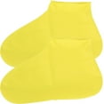 thumbnail image 1 of Cubierta de bota de látex elástica desechable impermeable unisex Cubiertas de zapatos antideslizantes para lluvia y nieve - Talla L (amarillo), 1 of 6