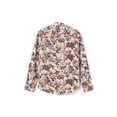 thumbnail image 4 of Michellecmm Men’s Shirt, Long Sleeve Turn-down Collar Button-down Shirt Flower/Leaves Print Fall Casual Tops Streetwear, 4 of 9