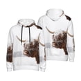 thumbnail image 6 of Bingfone Yak Men's Drawstring Hoodie Long Sleeve Pocket Sweatshirts-Large, 6 of 6