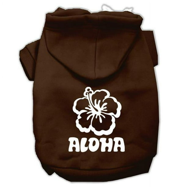 Aloha Fleur Sérigraphie Hoodies Brun Taille XXL (18)