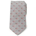 thumbnail image 3 of Light Gray Herringbone American Flag Men's Tie, 3 of 4