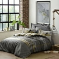 thumbnail image 1 of SUSSEXHOME Sports in Gray Cotton Duvet Cover Set, Queen Size Duvet Cover, 1 Duvet Cover, 1 Fitted Sheet and 2 Pillowcases, Iron Safe, Hypoallergenic, Breathable , Machine Washable, 1 of 7