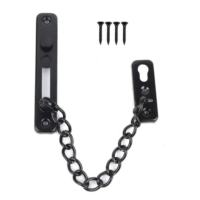 Cerradura de cadena antirrobo duradera de acero inoxidable, protección de seguridad para puertas interiores de casas y hoteles (1#)