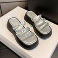 thumbnail image 2 of Sandalias de plataforma para mujer, antideslizantes, elegantes, de suela gruesa, zapatos de verano sin cordones 38, 2 of 9
