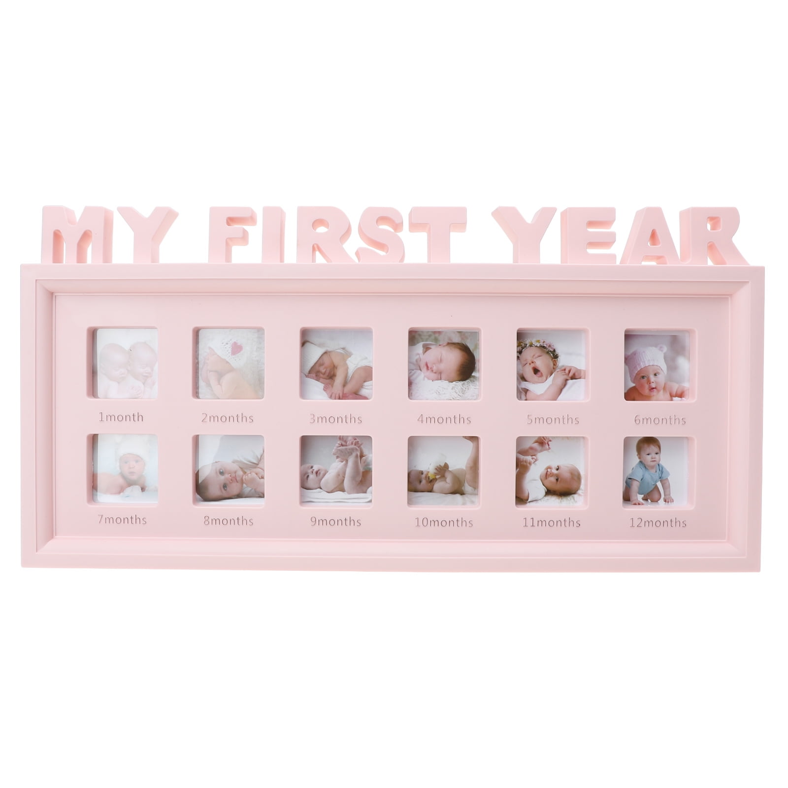 Woodland Nursery Décor Set ~ First Year Picture Frame Collage with 4x6 Photo Frame Perfect Baby Shower Gender Neutral Gift Baby Picture Frames 