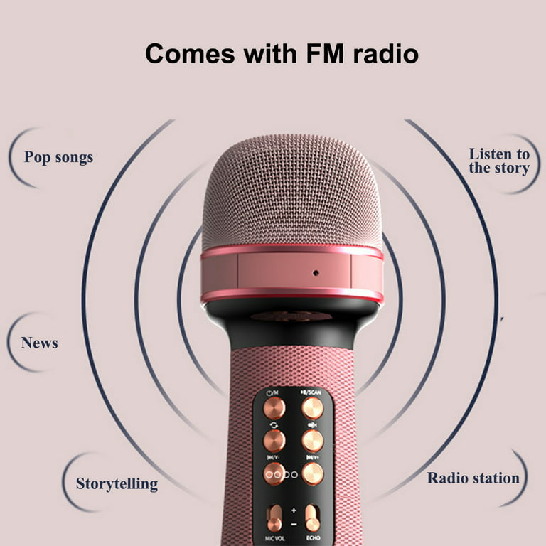 Emerald Bluetooth Karaoke Microphone With FM Radio