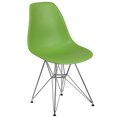 thumbnail image 1 of Elon Series Black Plastic Chair with Chrome Base, 1 of 6