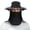 Z15-Black, variant on Full Coverage Solar Fan Hat with Face Mask & Neck Flap, Wide Brim Rechargeable UV Protection Cooling Hat for Fishing Farming Cycling,One Size