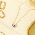 thumbnail image 5 of JeenMata 1.75 Carat Pink Tourmaline - October Birthstone Solitaire Pendant Necklace in 18K Yellow Gold Plated, Female, Adult, 5 of 9