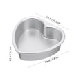 thumbnail image 2 of OUNONA 2-Pack Heart-Shaped Baking Pans with Aluminum Alloy Detachable Bottoms for Easy Cake Baking and Effortless Demolding, 2 of 6