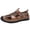 Light Brown_005, variant on Mens Closed Toe Hand Stitched Leather Sandals, Breathable Mesh Adjustable Hook Loop Outdoor Beach Walking Closed Back Casual Sport Sandals Brown 7.5 (EU-40)
