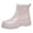 Pink, variant on Rain Boots Women Stylish Rain Shoes Mid Calf Motorcycle Boots Durable Fashion Footwear for Outdoor Activities and Casual Wear 36 Size