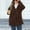 Brown, variant on Women's Plus Size Hooded Fuzzy Fleece Coats Zip Up Casual Plush Jacket Warm Winter Sherpa Outerwear with Pockets