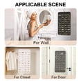 thumbnail image 4 of 1 Pack Double Sided Hanging Jewelry Organizer, HOMEIORA 80 Pockets Earring Holder Organizer with Pockets for Woman, for Hanging Earrings, Necklaces, Bracelets, Rings, Storage, Closet, Black, 4 of 7