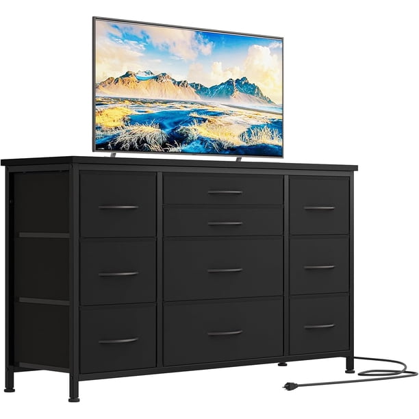 55 pulgada cómoda y mesa de TV con built - in estación de carga