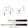 thumbnail image 2 of Uxcell Queue de Billard Rétractable en Bois avec Tête de Pont Basse Amovible, Argent/blanc, 2 of 6